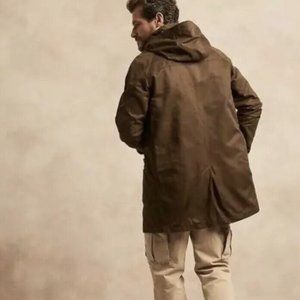 NWT Banana Republic Water-Resistant Car Coat - New England Brown Size M